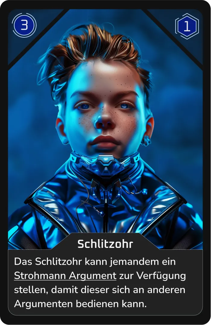 Futuristischer Junge mit blauer Beleuchtung, trägt futuristische Kleidung.