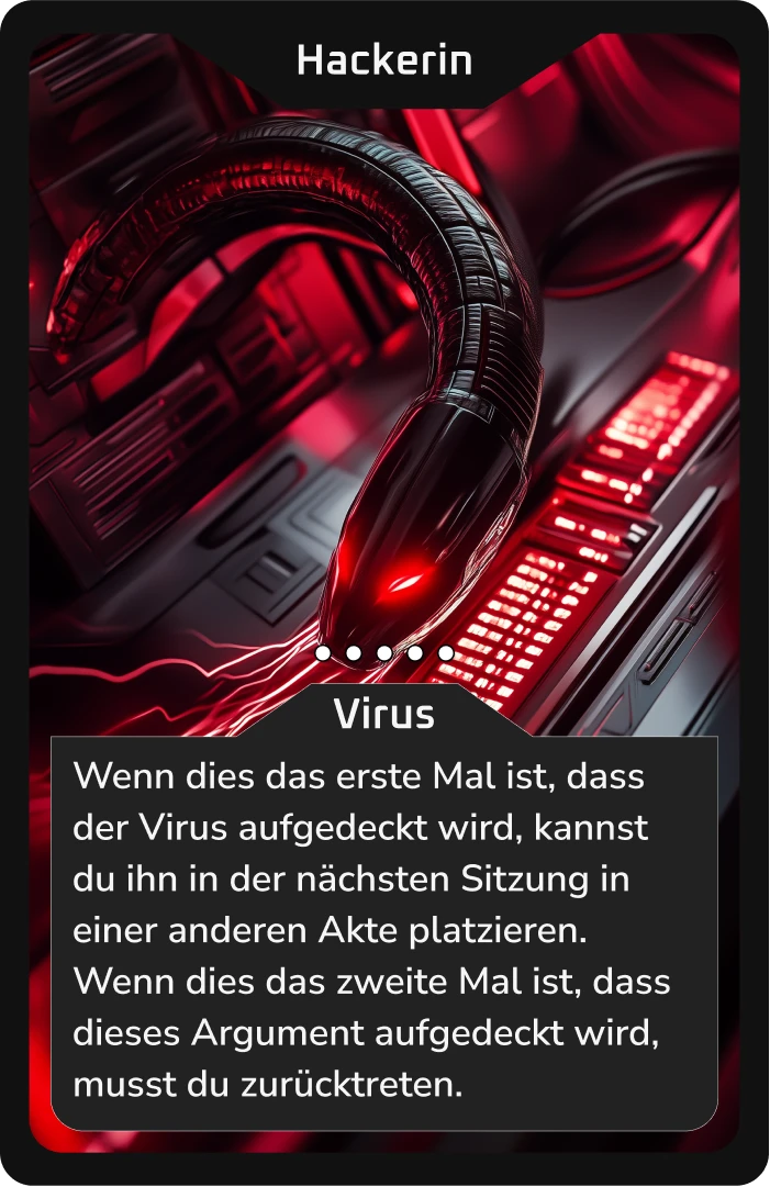 Cyber-Virus dringt in System ein.